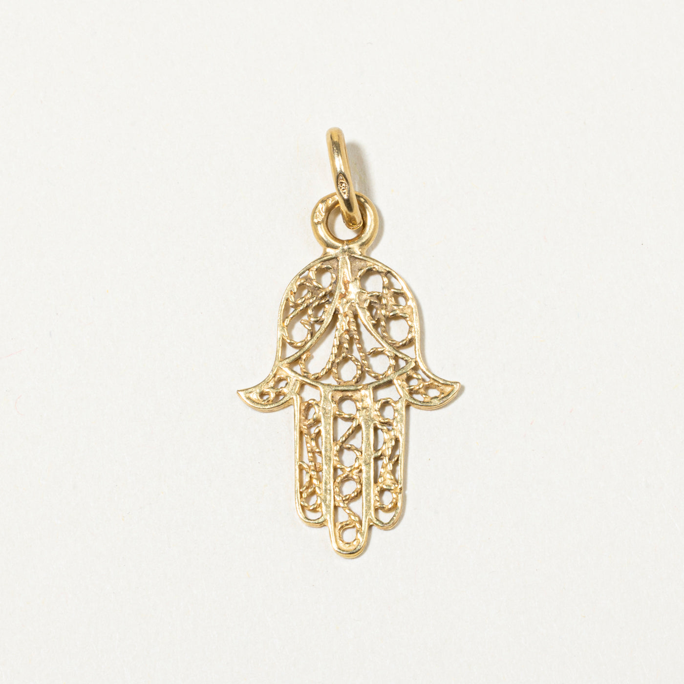 18k Yellow Gold Hamsa Hand Charm