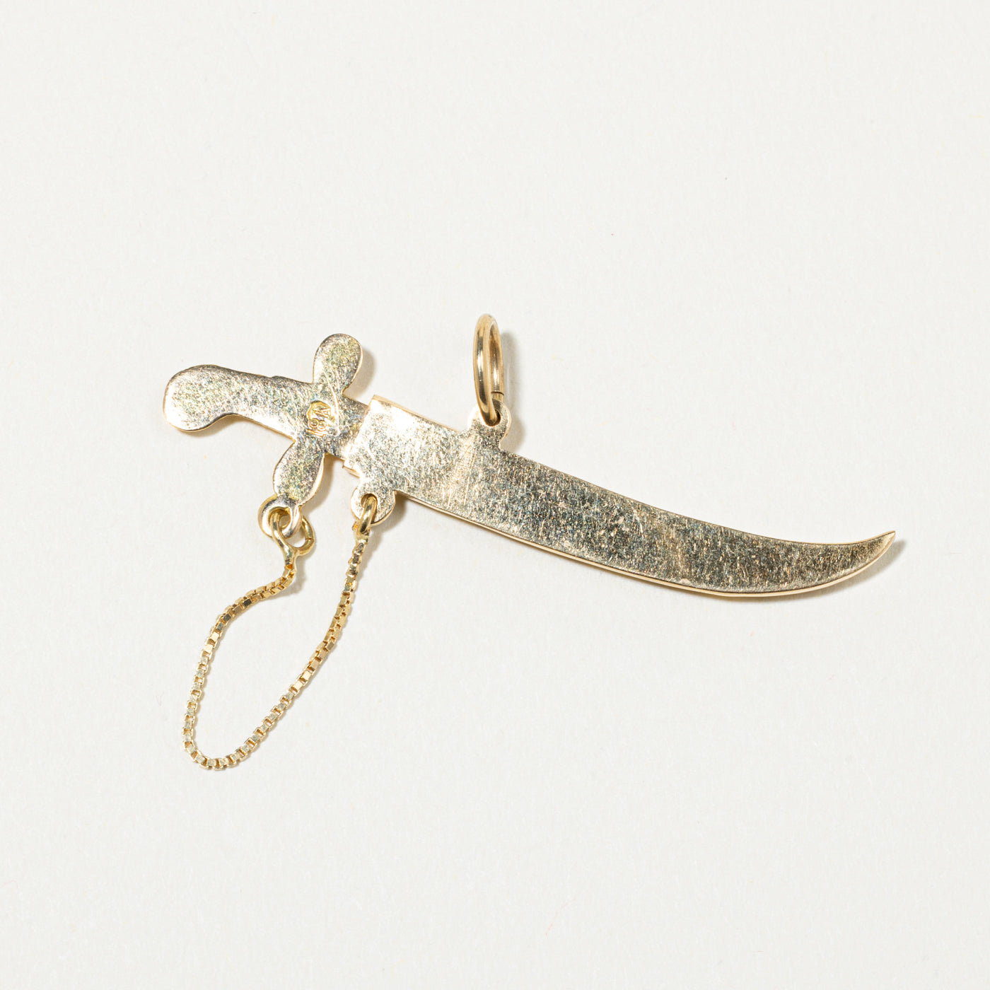 18k Yellow Gold Sword Charm