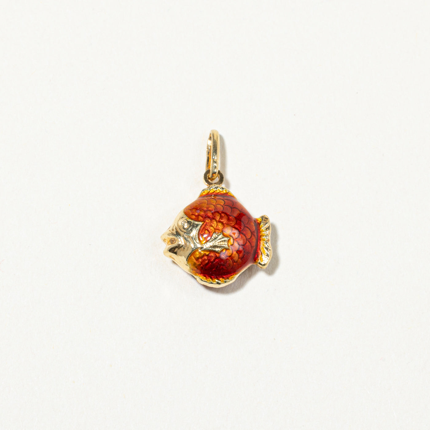 18k Yellow Gold Fish Charm