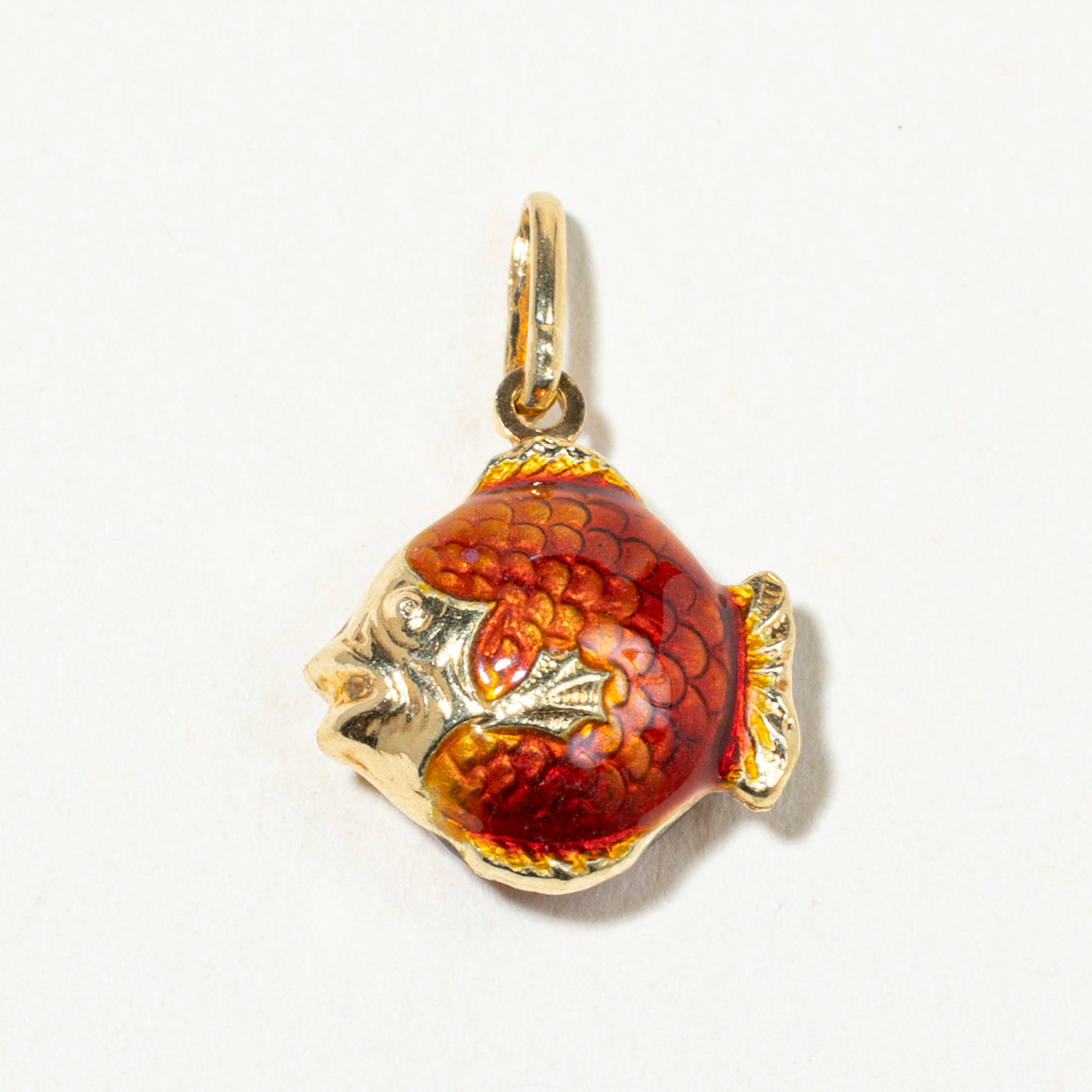 18k Yellow Gold Fish Charm