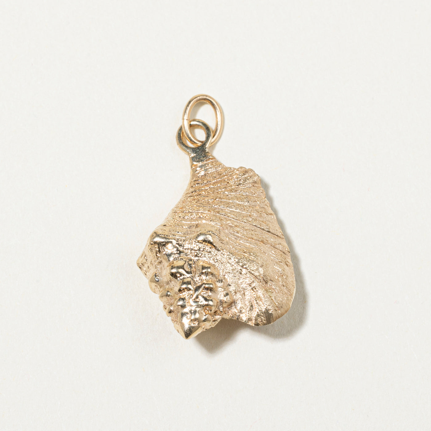 14k Yellow Gold Ocean Conch Shell Charm