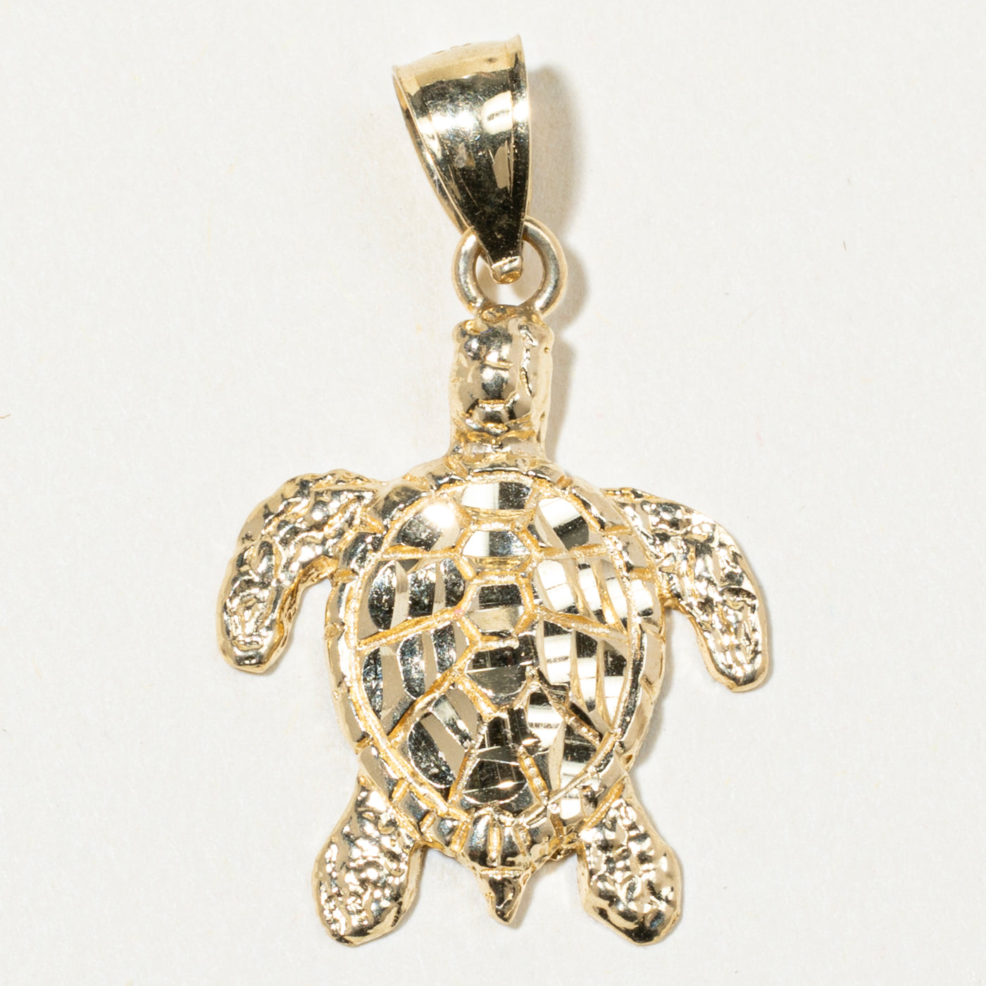 14k Yellow Gold Turtle Pendant
