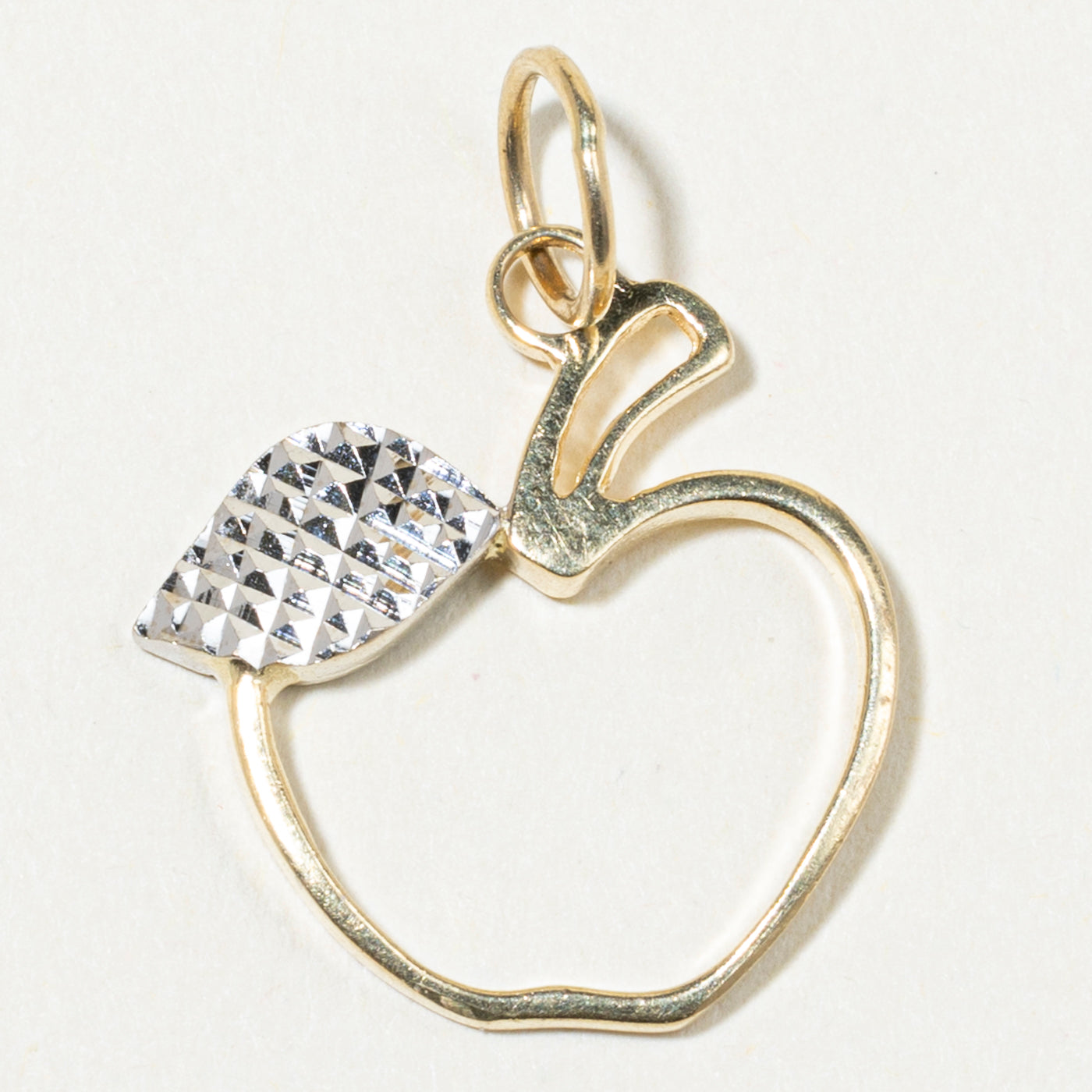 14k Yellow Gold Apple Charm