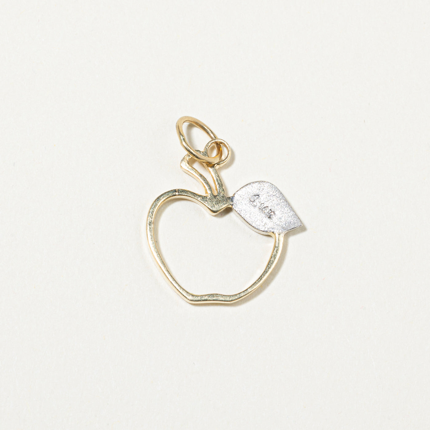 14k Yellow Gold Apple Charm
