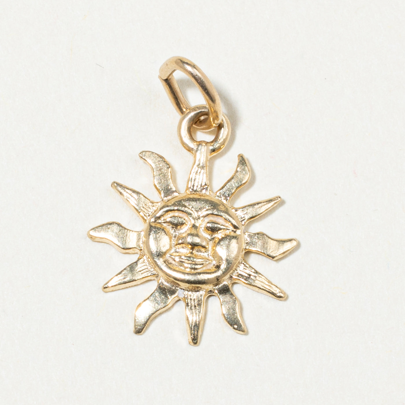14k Yellow Gold Sun Charm