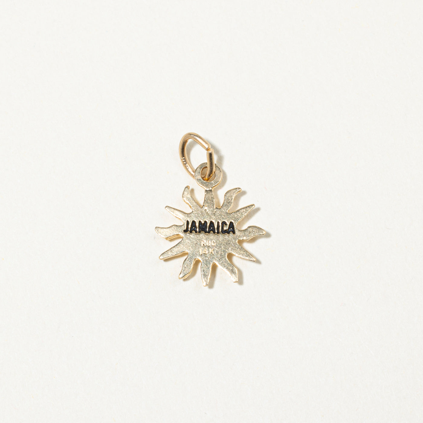 14k Yellow Gold Sun Charm