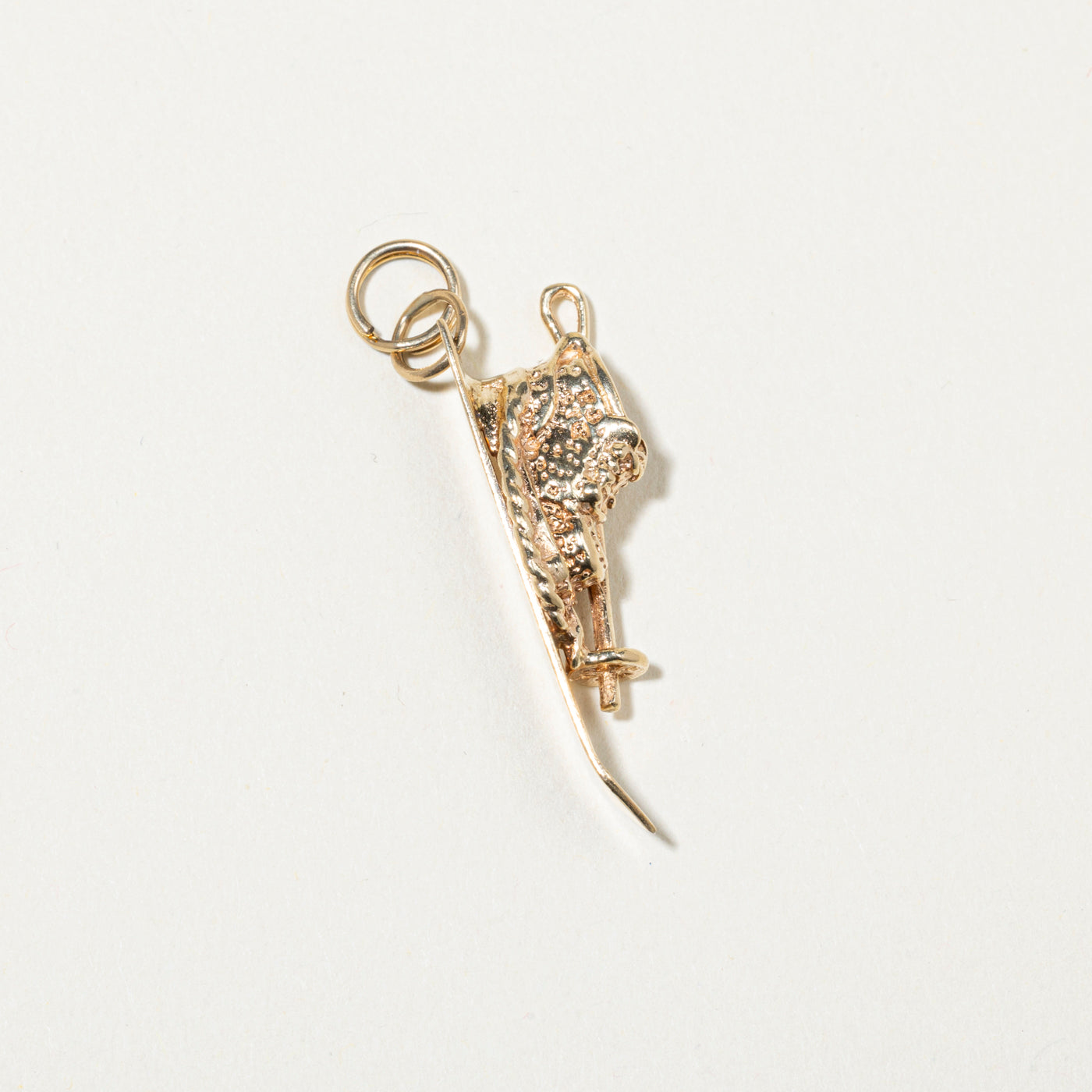 10k Yellow Gold Ski Charm
