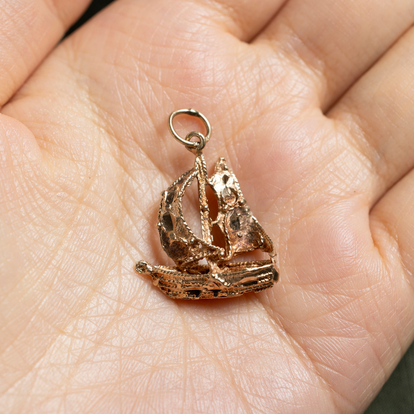 10k Yellow Gold Sailboat Charm