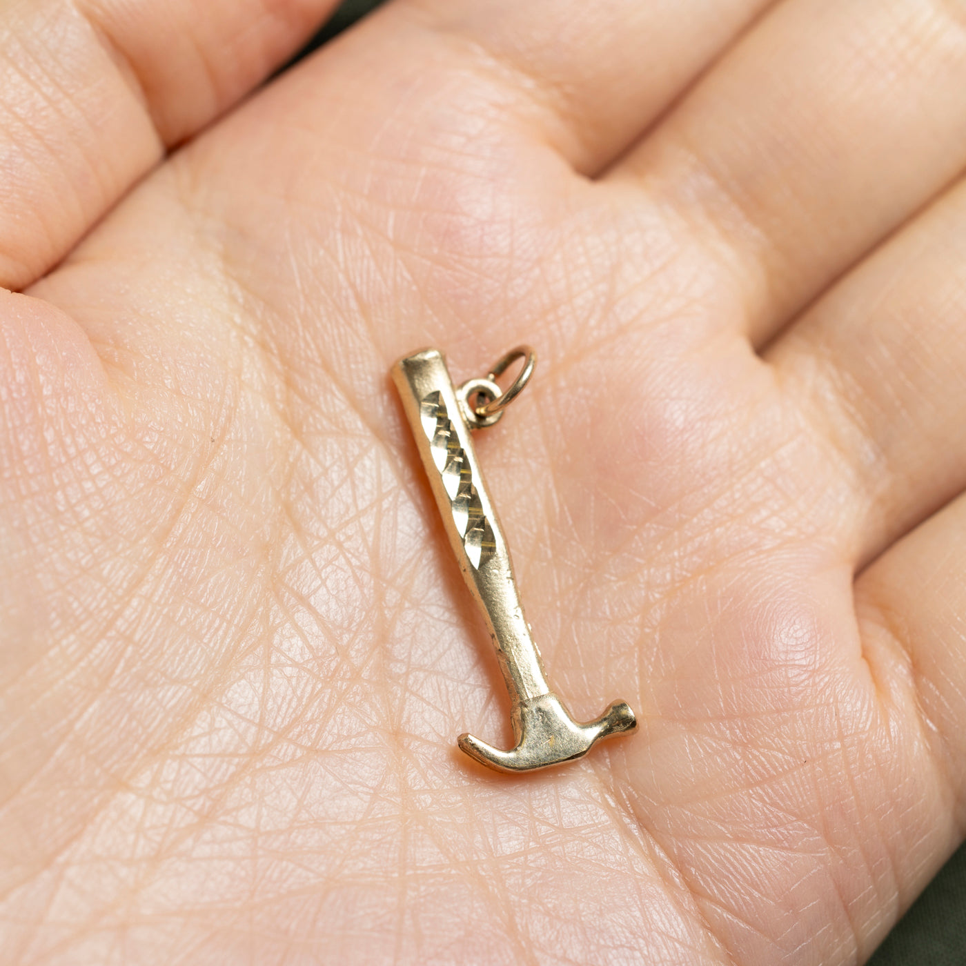 10k Yellow Gold Hammer Charm