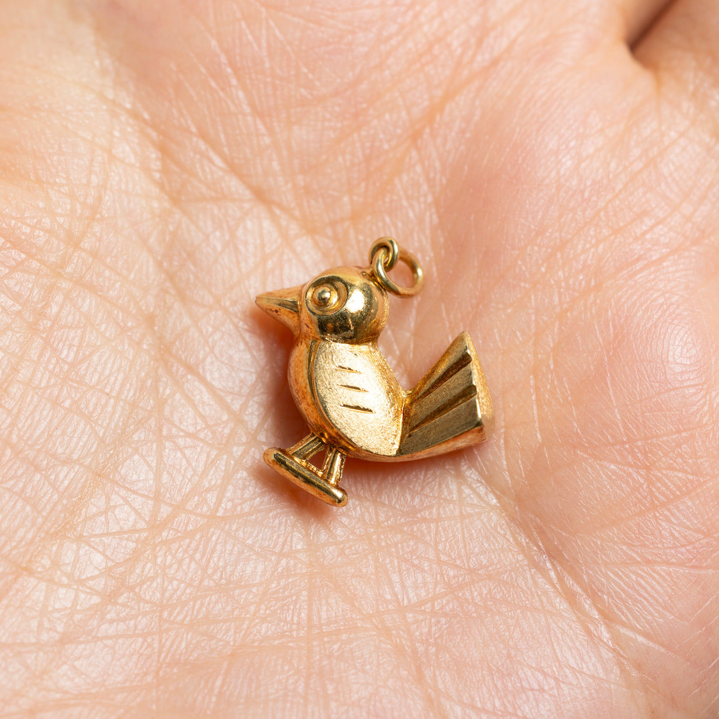 18k Yellow Gold Bird Charm