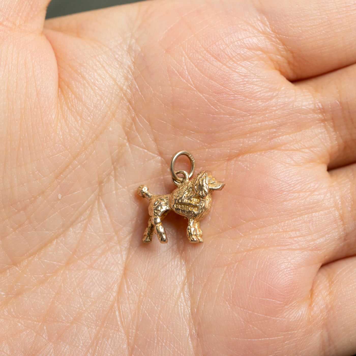 1959 London 9k Yellow Gold Poodle Charm