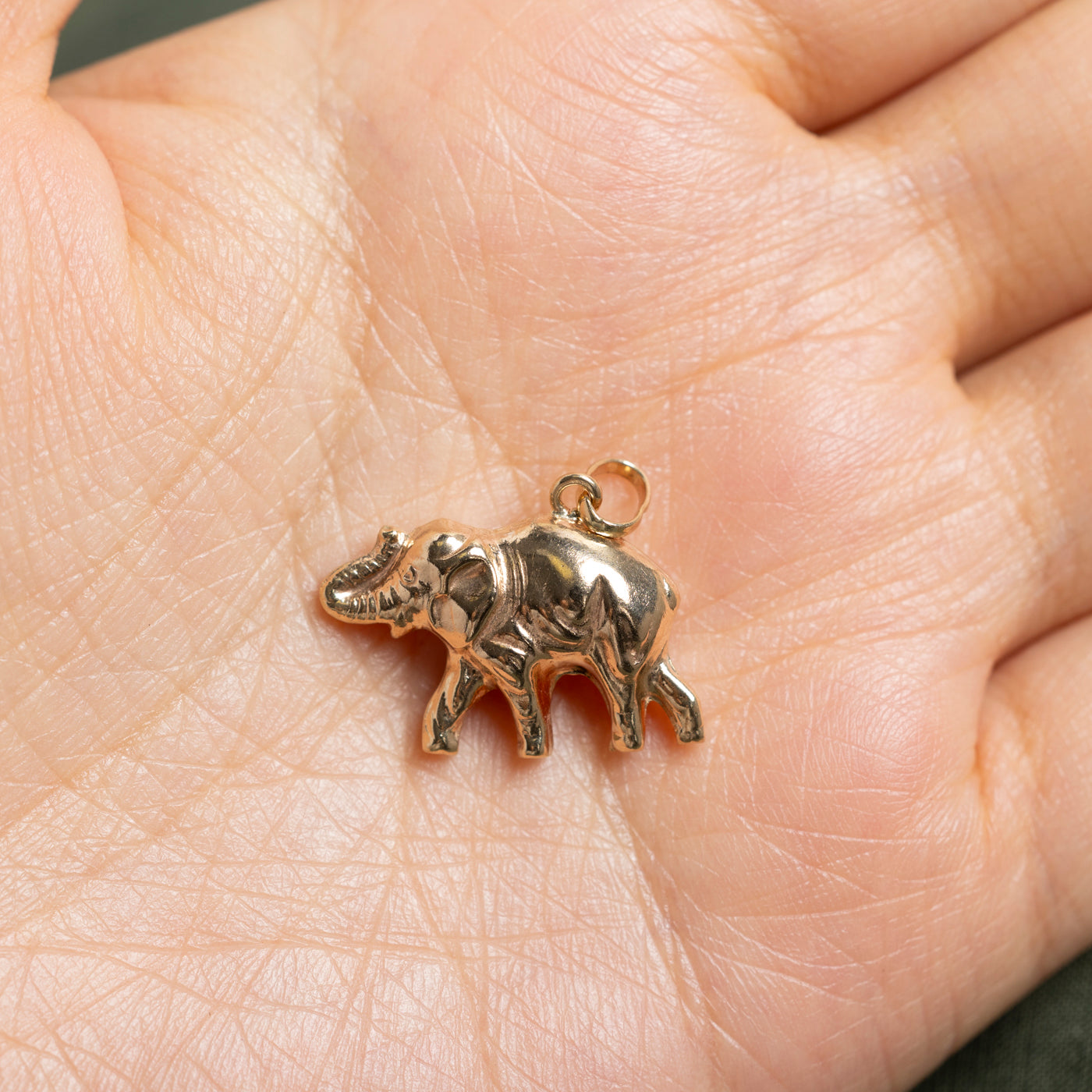 10k Yellow Gold Elephant Charm