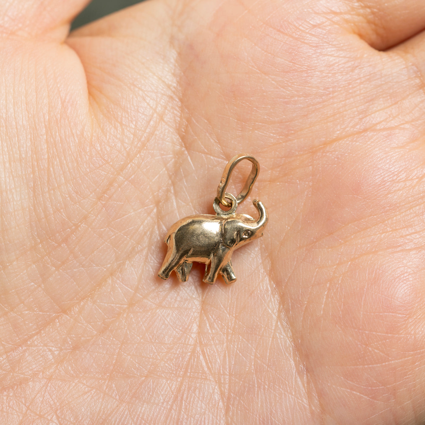 9k Yellow Gold Baby Elephant Charm