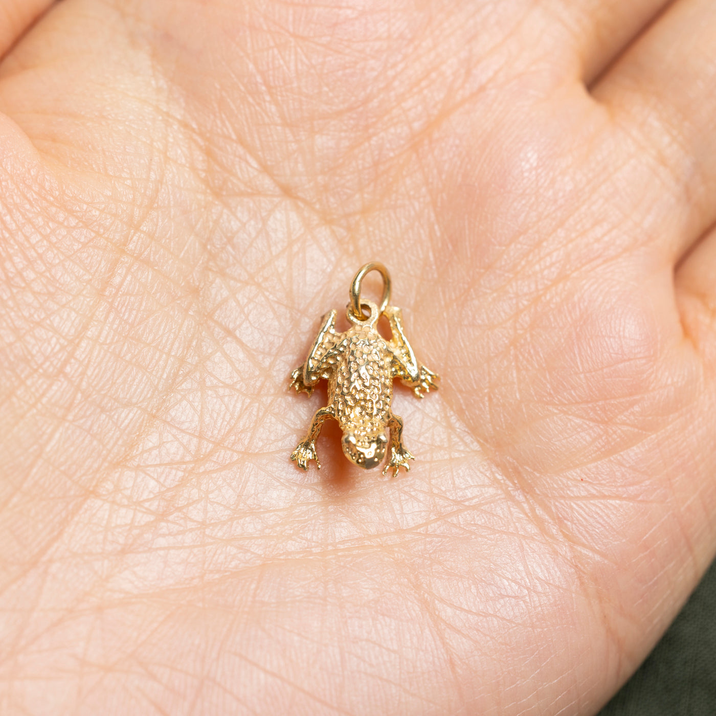 9k Yellow Gold Frog Charm