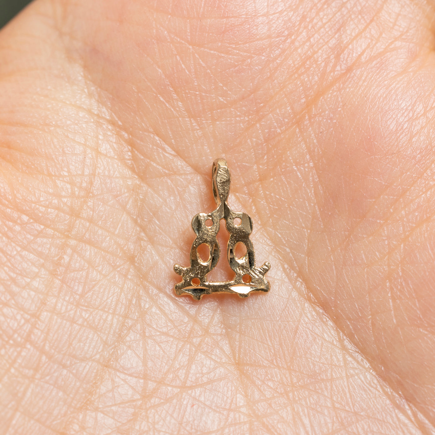 10k Yellow Gold Two Birds Charm