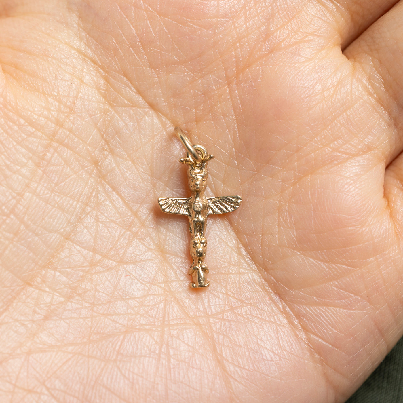 10k Yellow Gold Totem Pole Charm