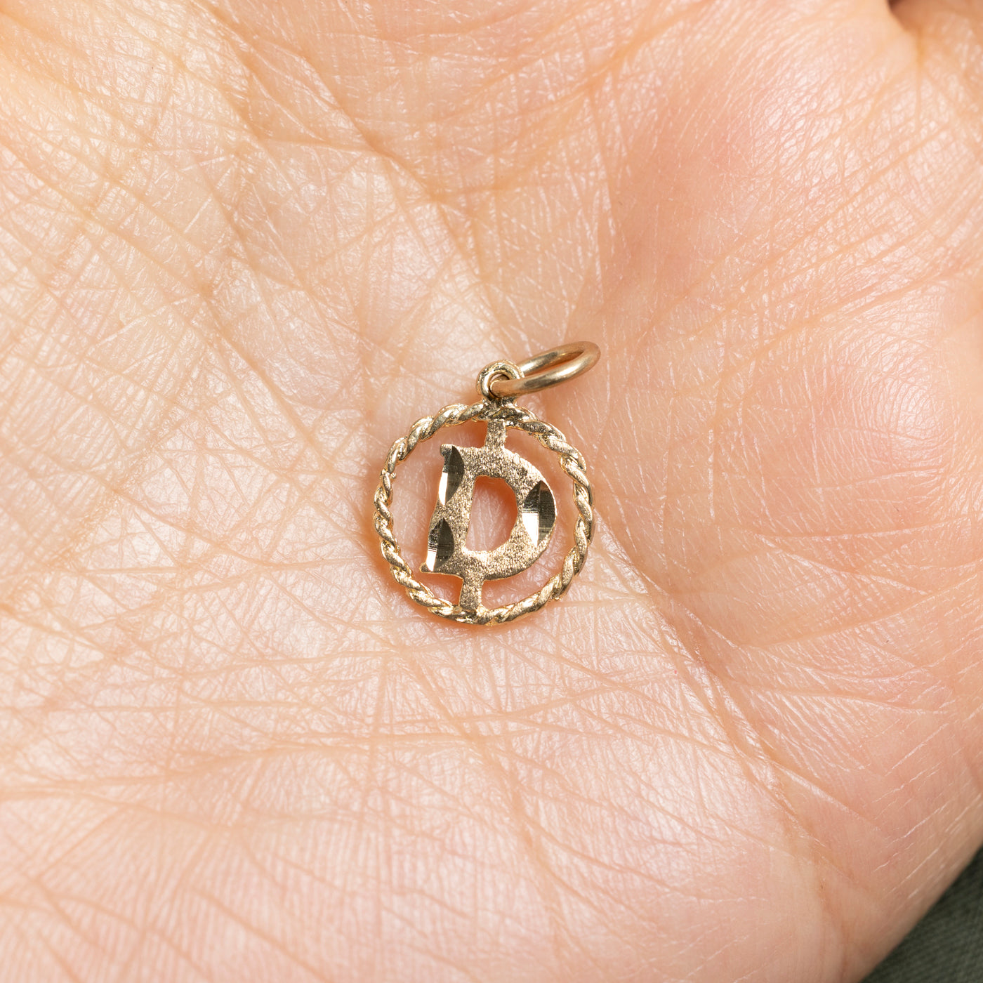 10k Yellow Gold "D" Initial Charm