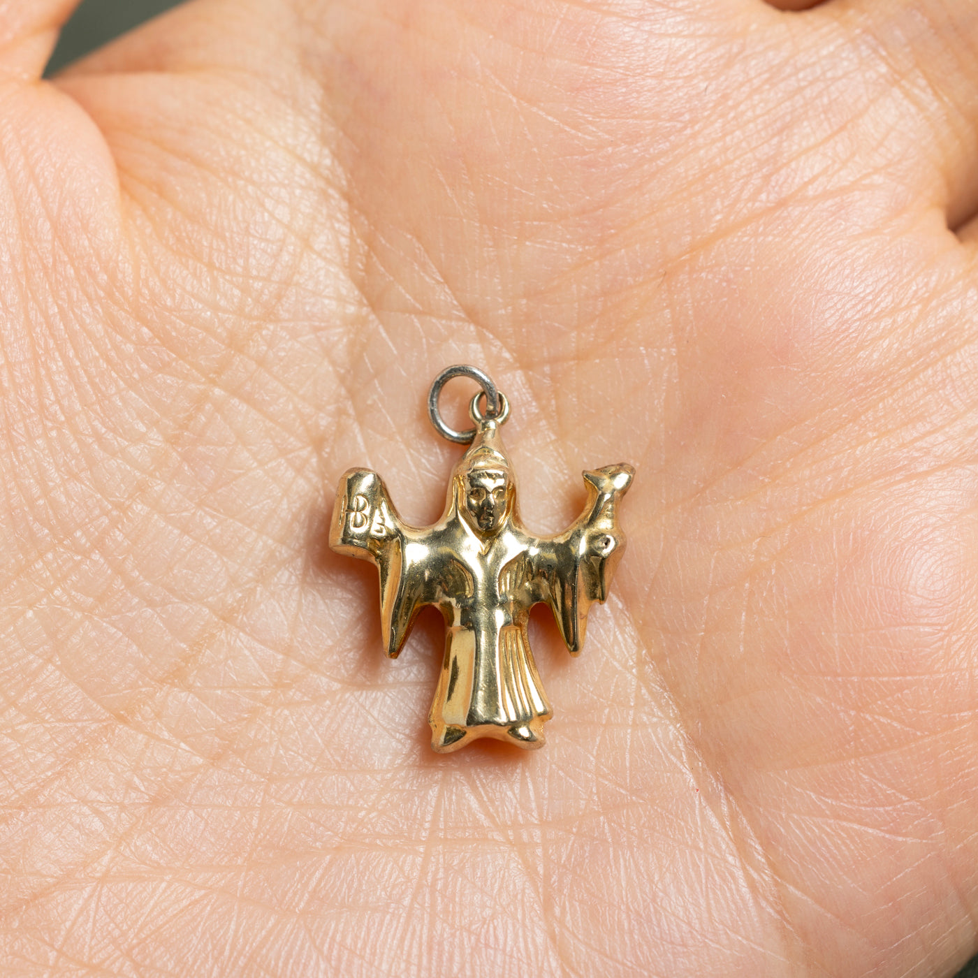 8k Yellow Gold Munich Monk Charm