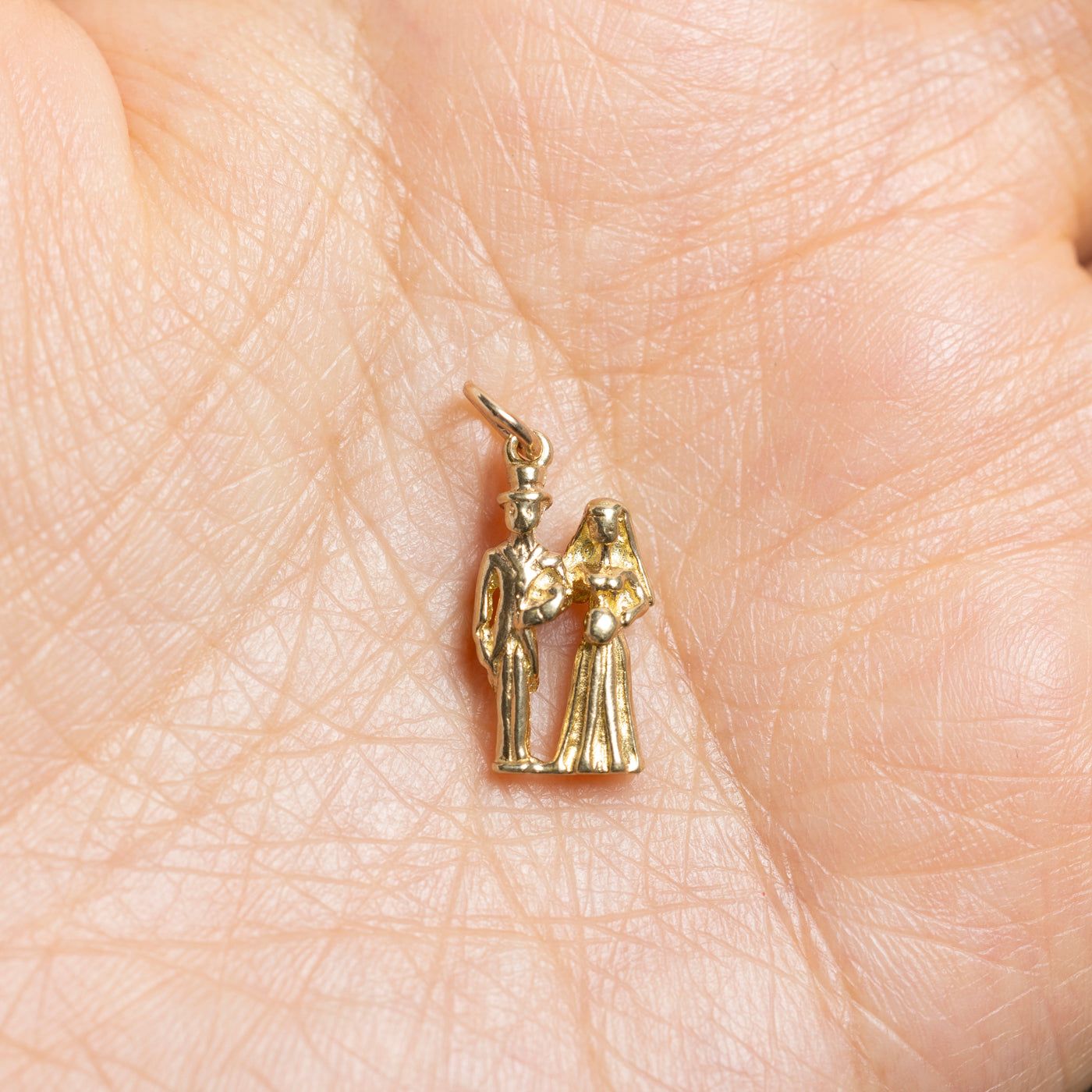 9k Yellow Gold Bride & Groom Charm