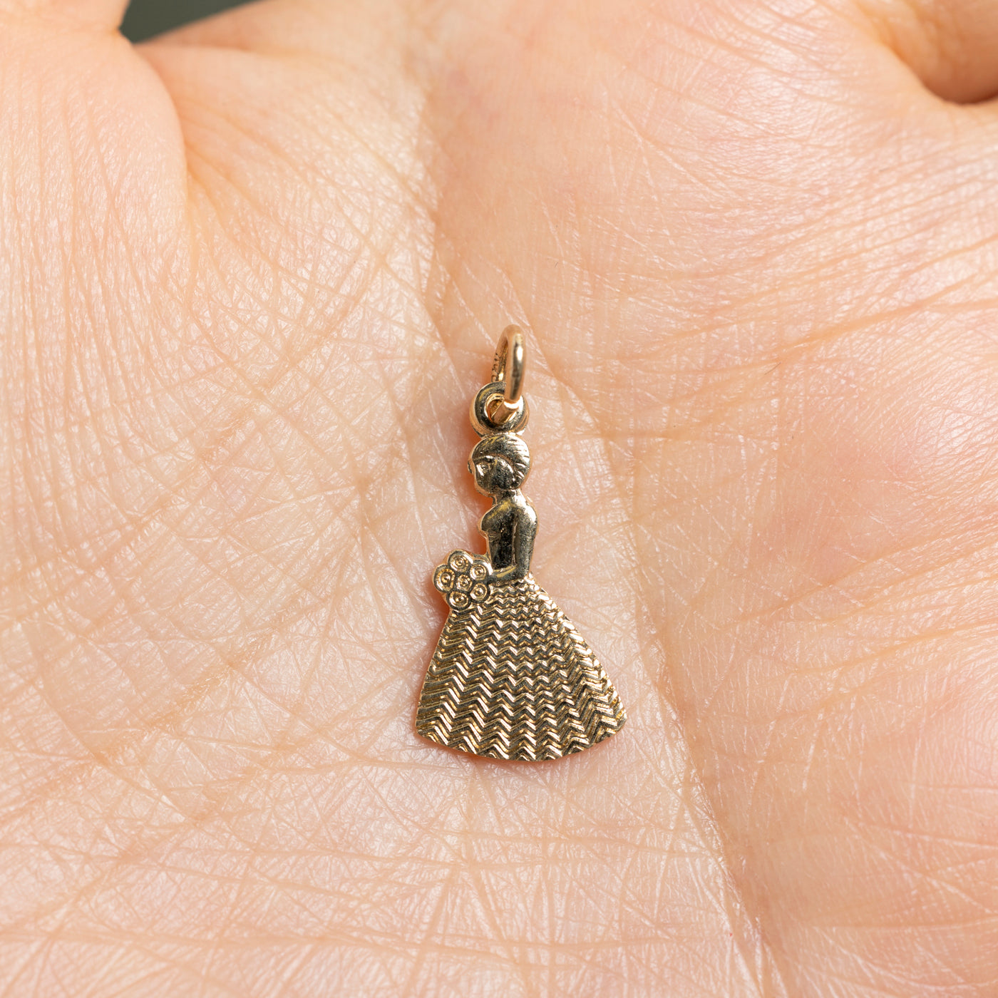 10k Yellow Gold Bridesmaid Charm