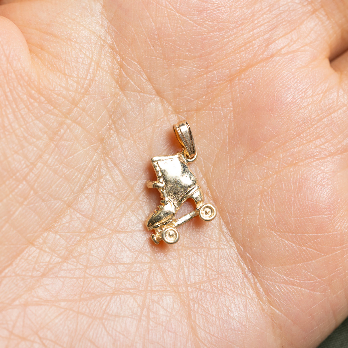 10k Yellow Gold Roller Skate Pendant