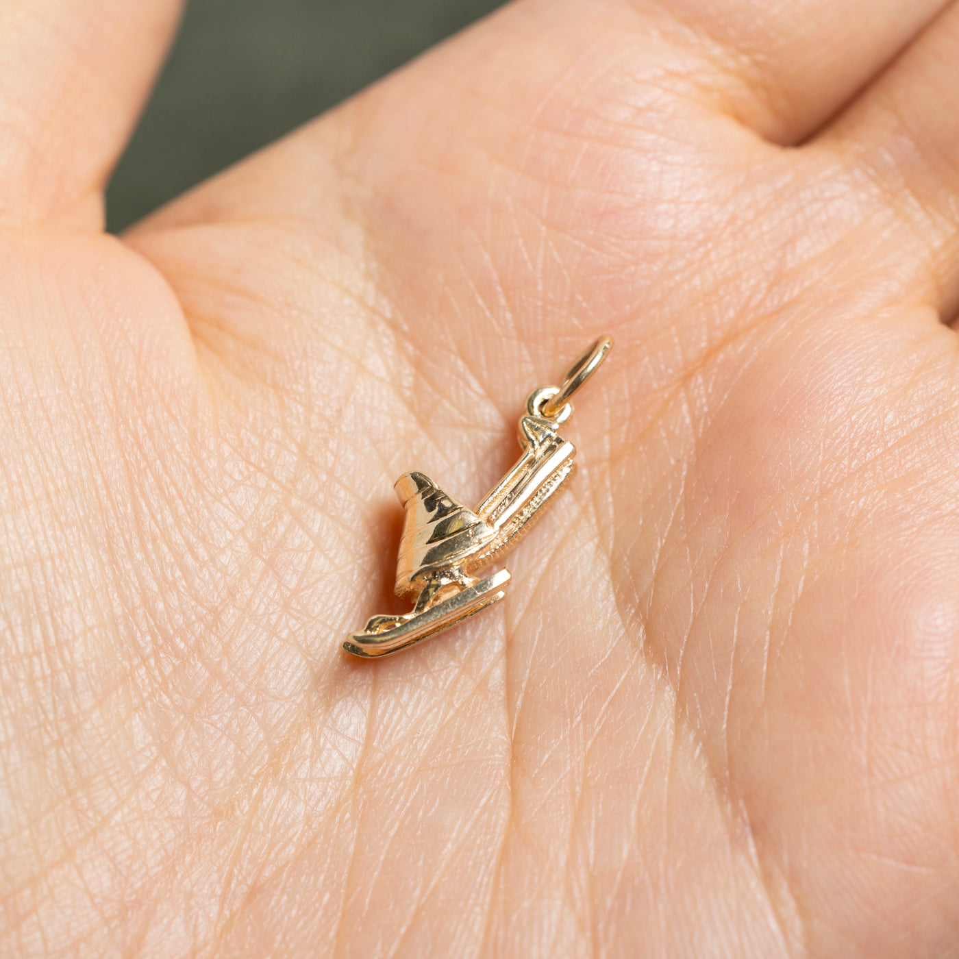 10k Yellow Gold Snow Mobile Charm