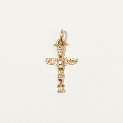 10k Yellow Gold Totem Pole Charm