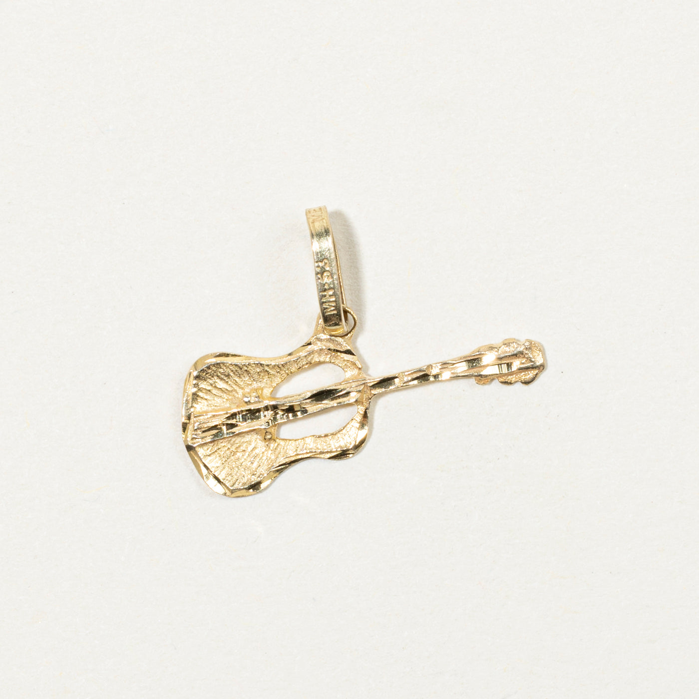 14k Yellow Gold Guitar Charm