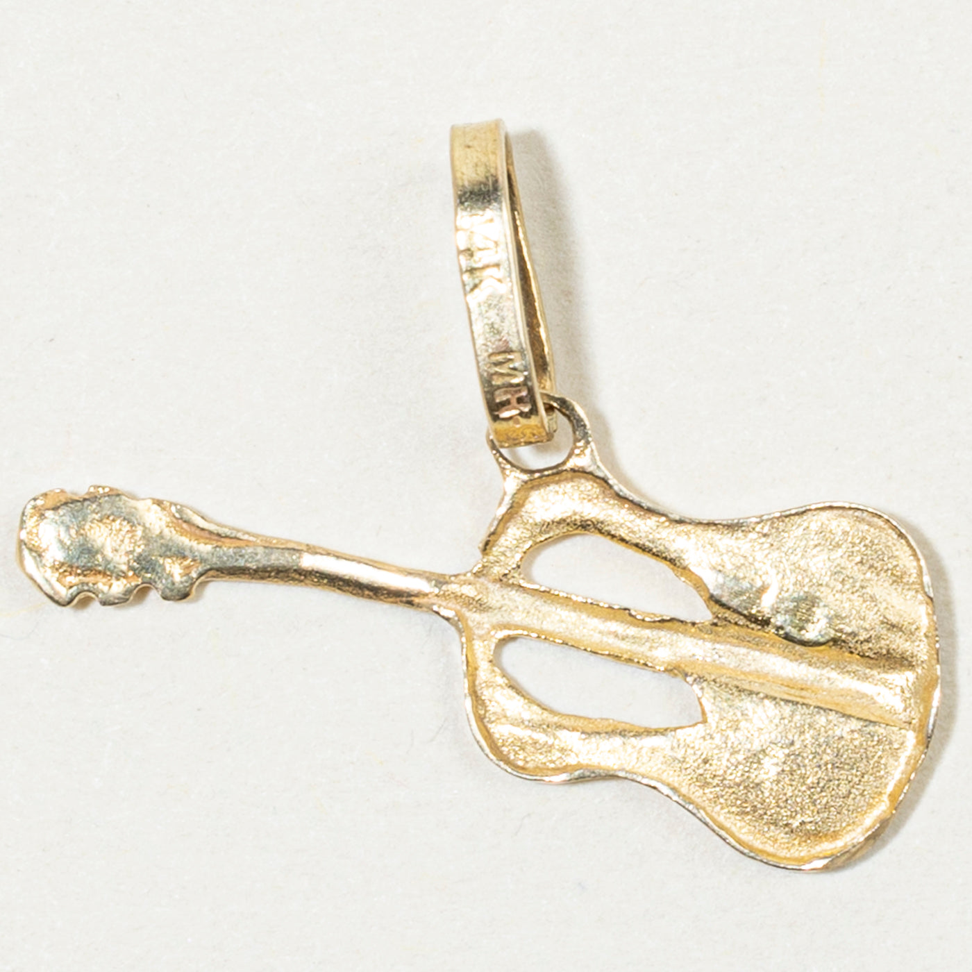 14k Yellow Gold Guitar Charm