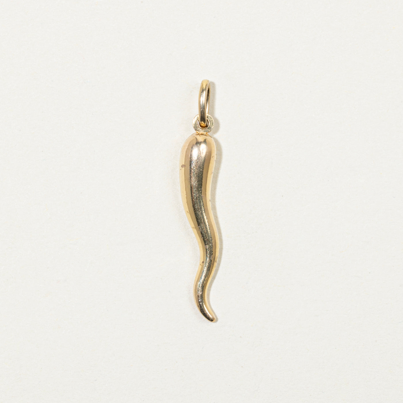 10k Yellow Gold Cornicello Charm