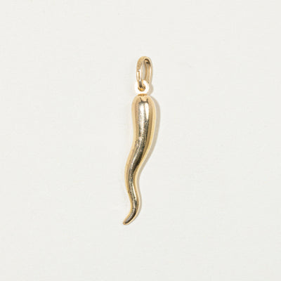 10k Yellow Gold Cornicello Charm