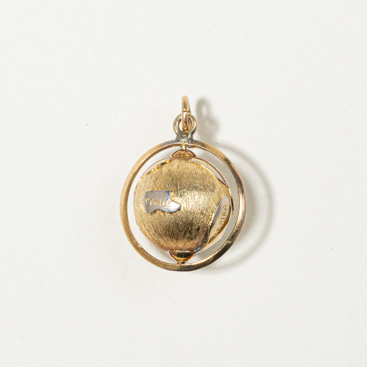 14k Yellow Gold Globe Charm