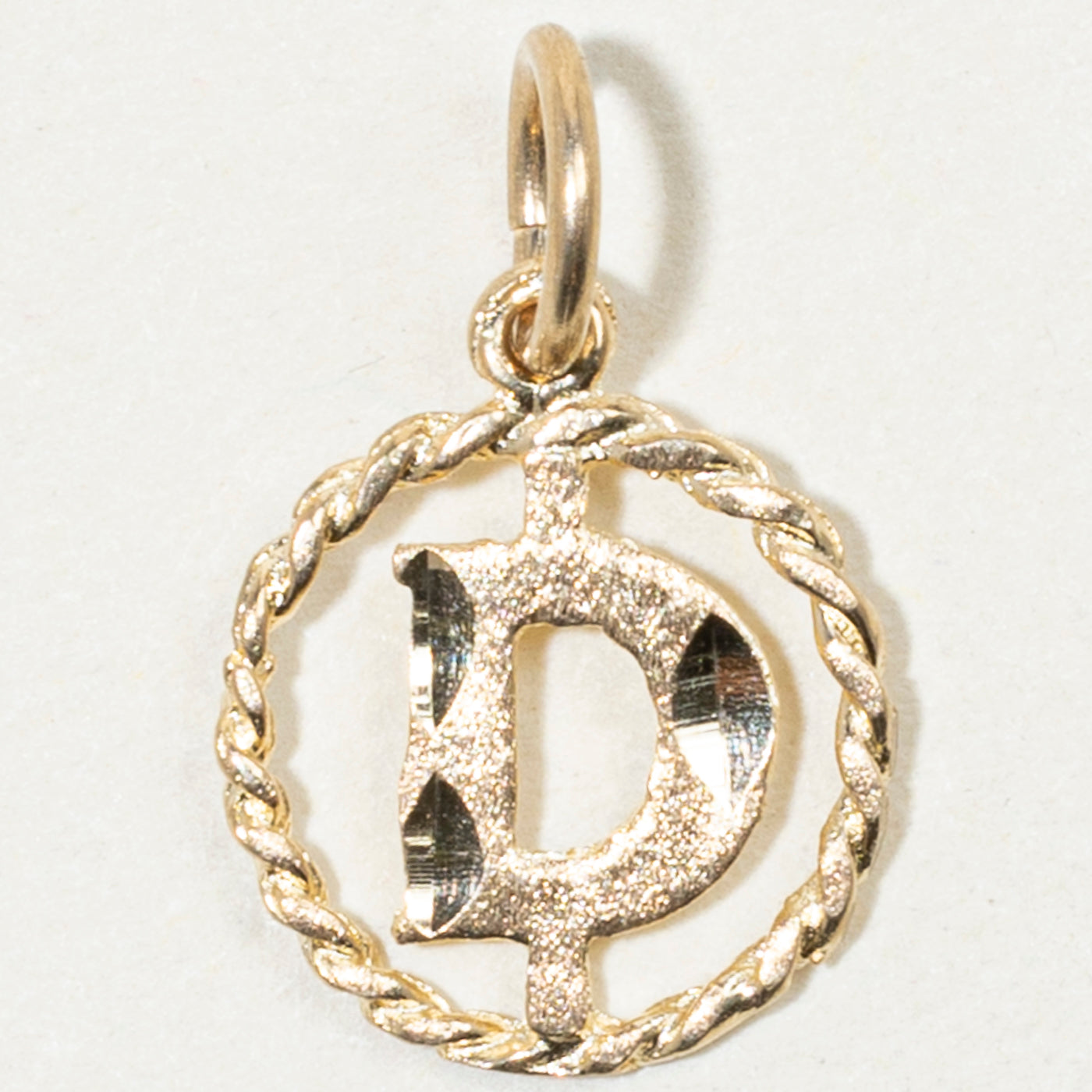 10k Yellow Gold "D" Initial Charm