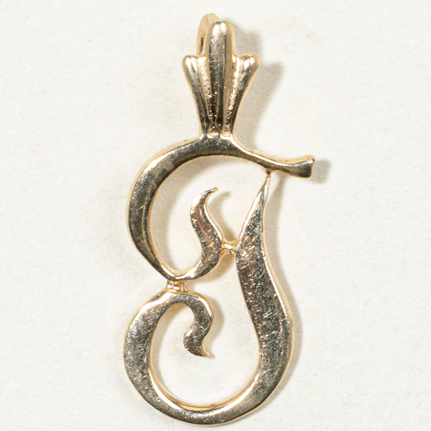14k Yellow Gold "G" Initial Pendant
