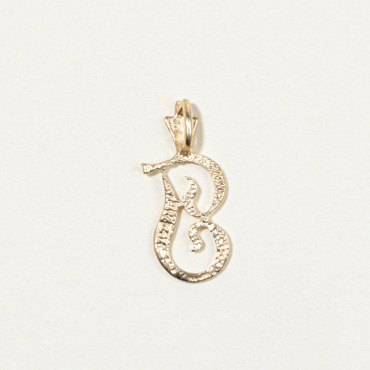 14k Yellow Gold "G" Initial Pendant