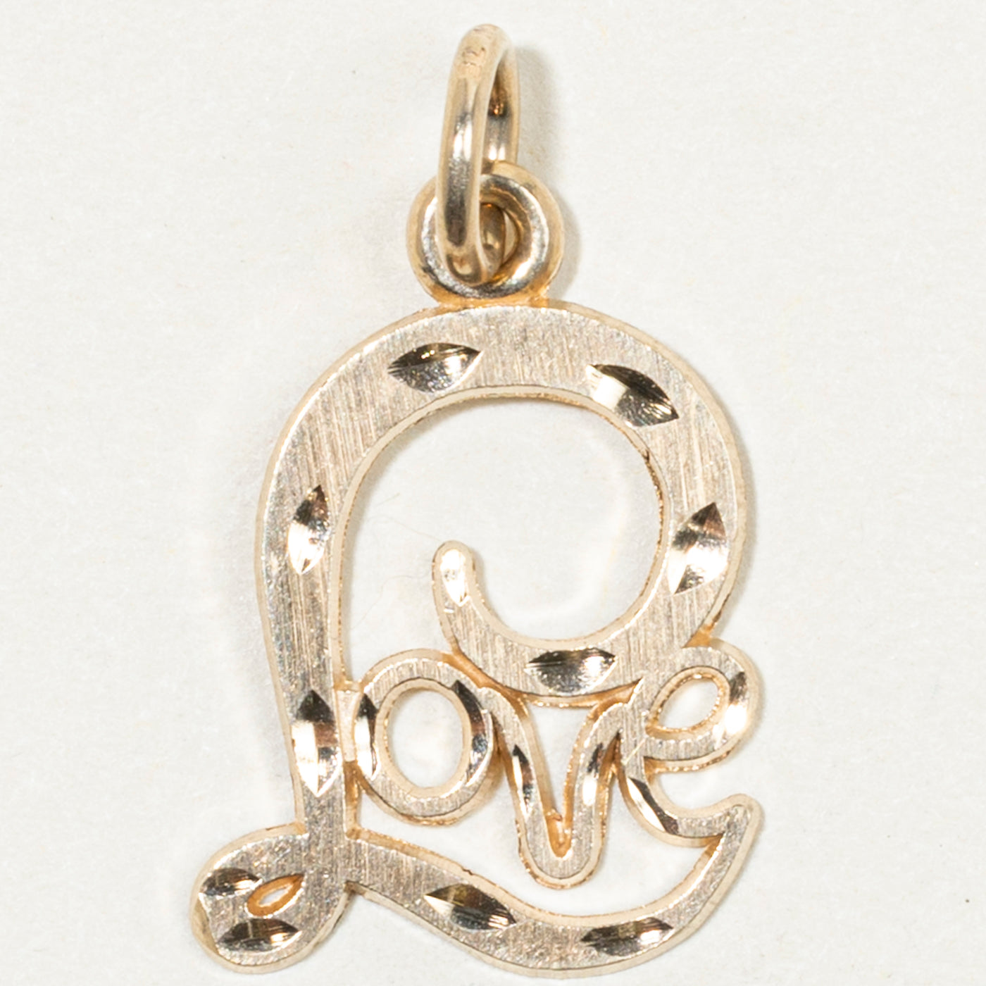 10k Yellow Gold "Love" Charm