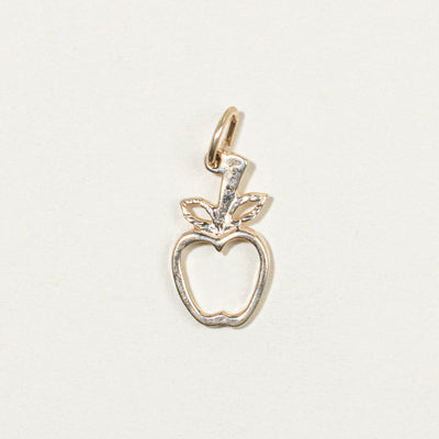 10k Yellow Gold Apple Charm