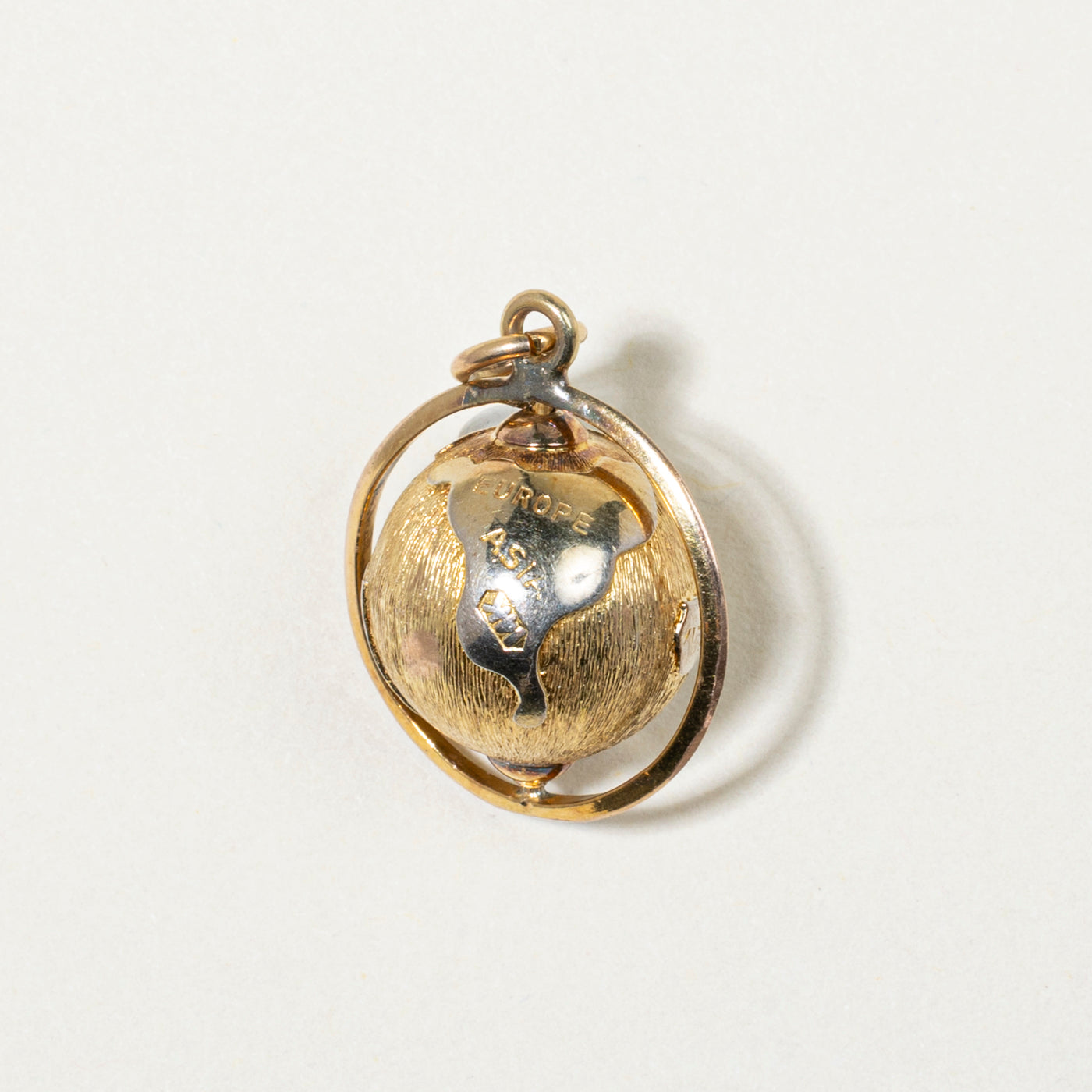 14k Yellow Gold Globe Charm