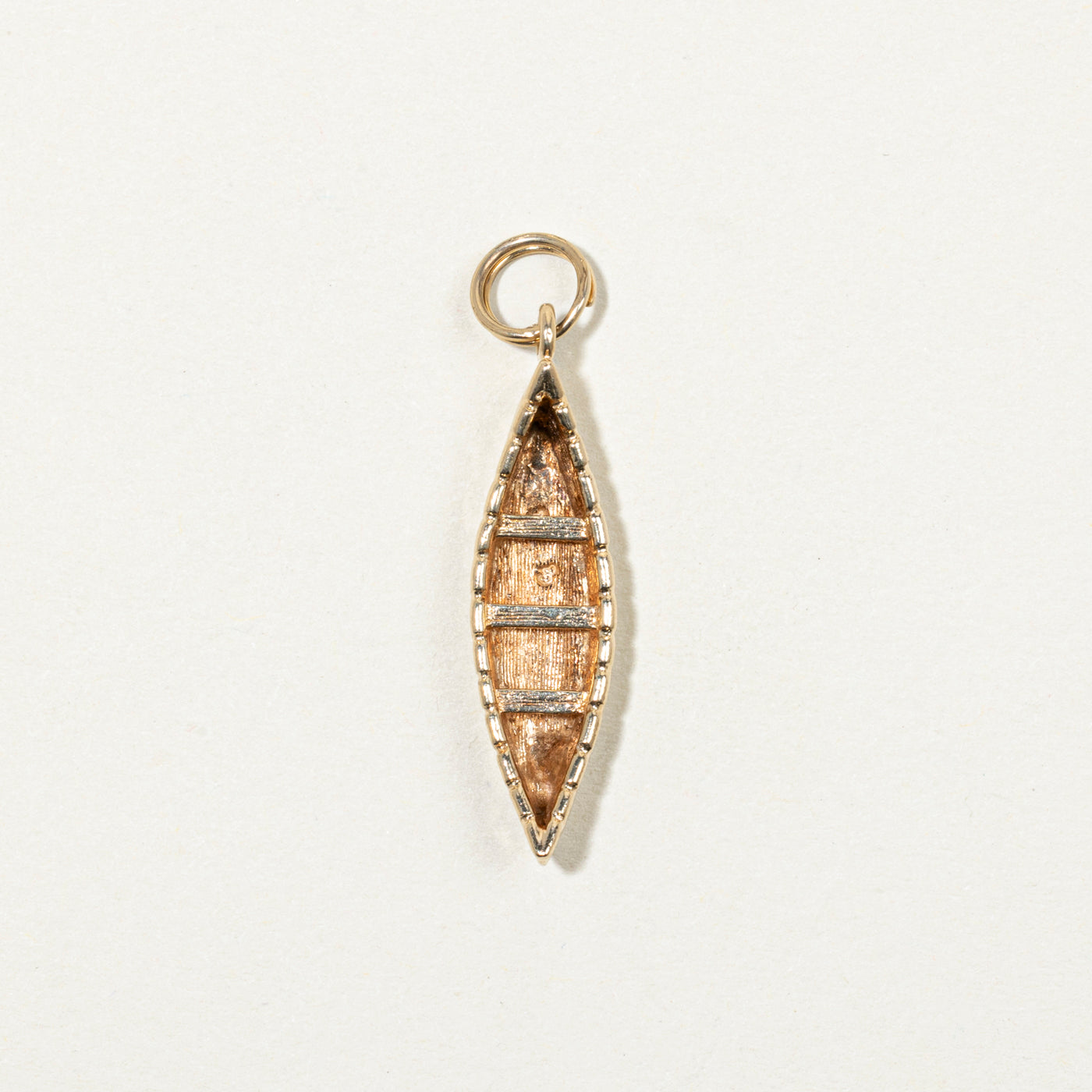 10k Yellow Gold Canoe Charm
