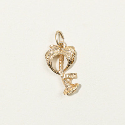 14k Yellow Gold Palm Tree 