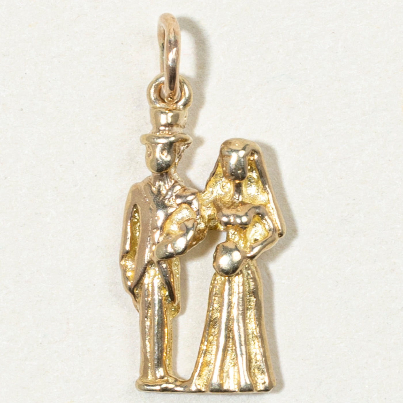 9k Yellow Gold Bride & Groom Charm