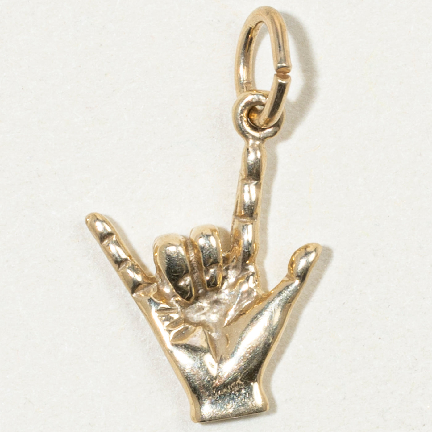 10k Yellow Gold I Love You Hand Charm