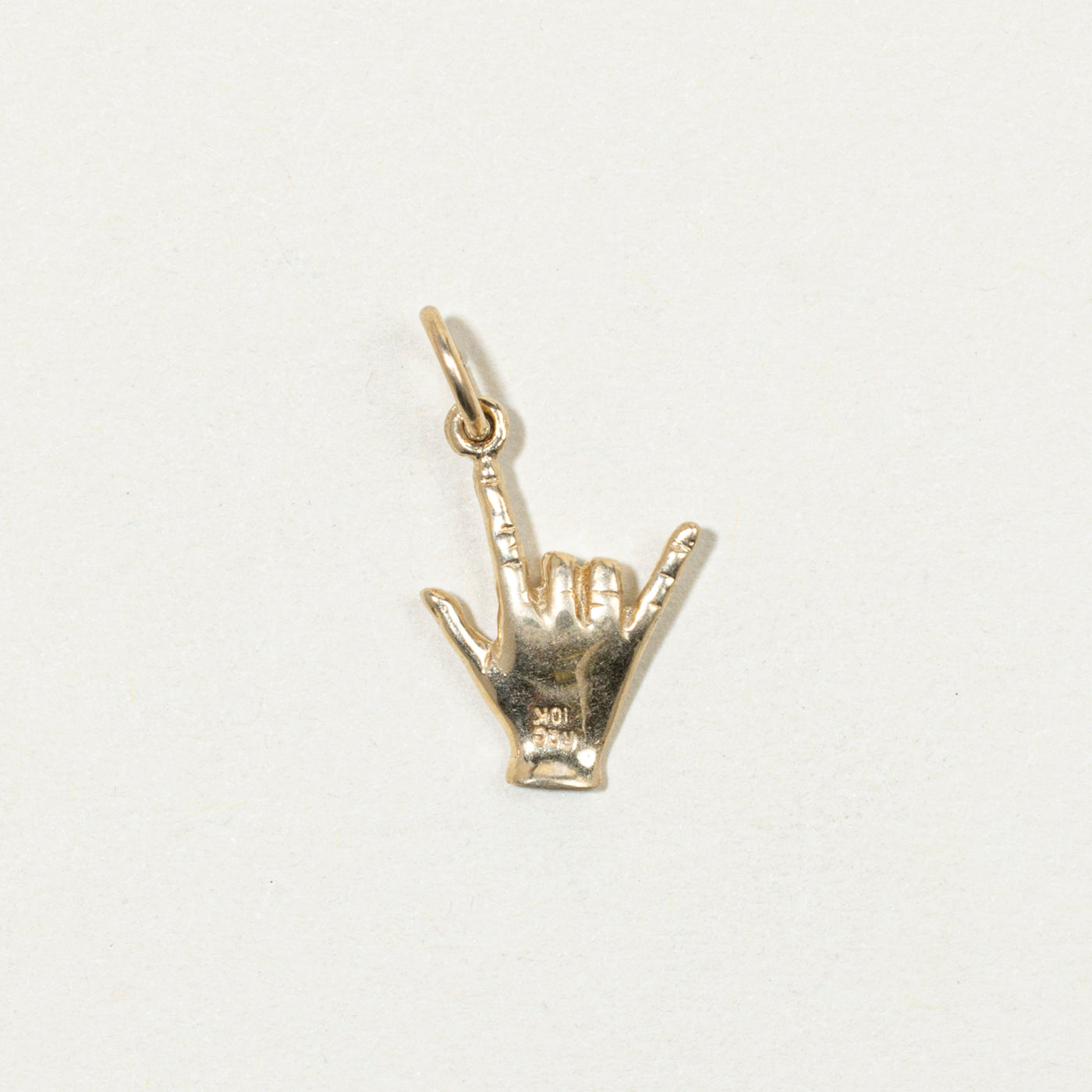 10k Yellow Gold I Love You Hand Charm