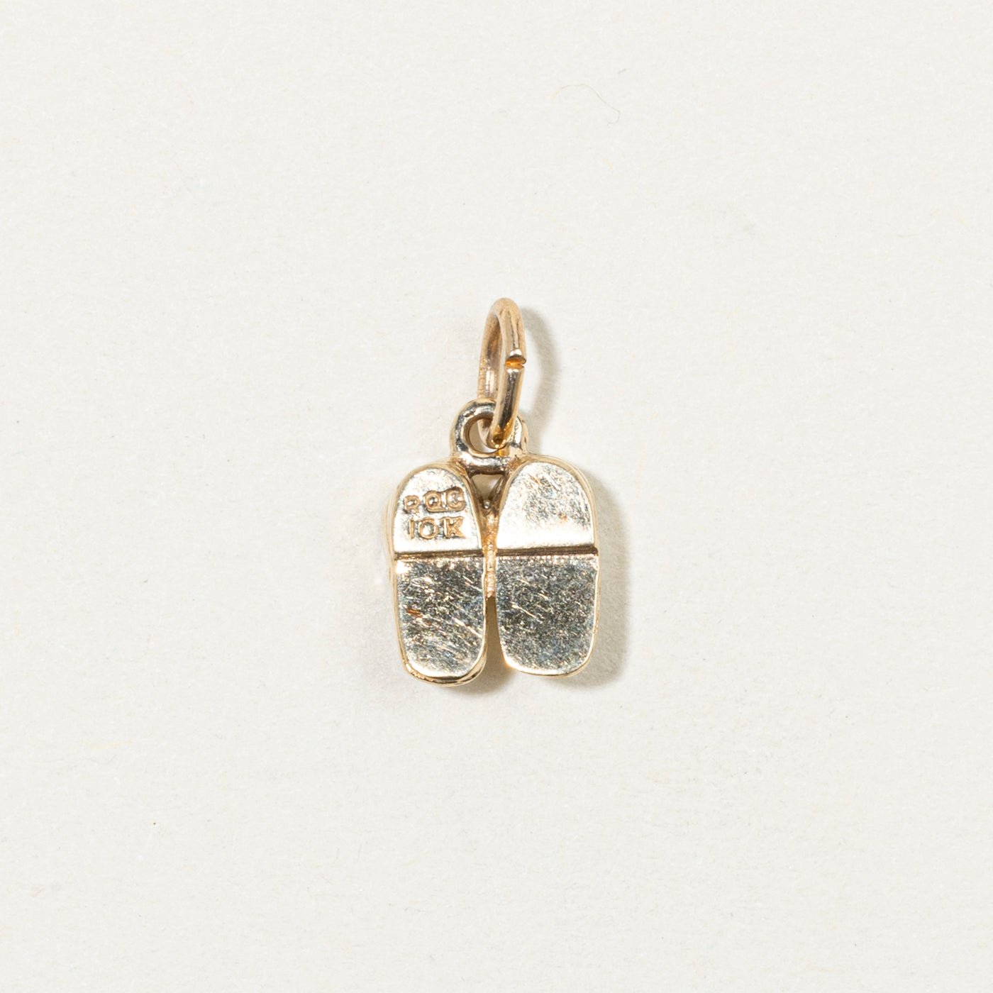 10k Yellow Gold Baby Shoes Charm