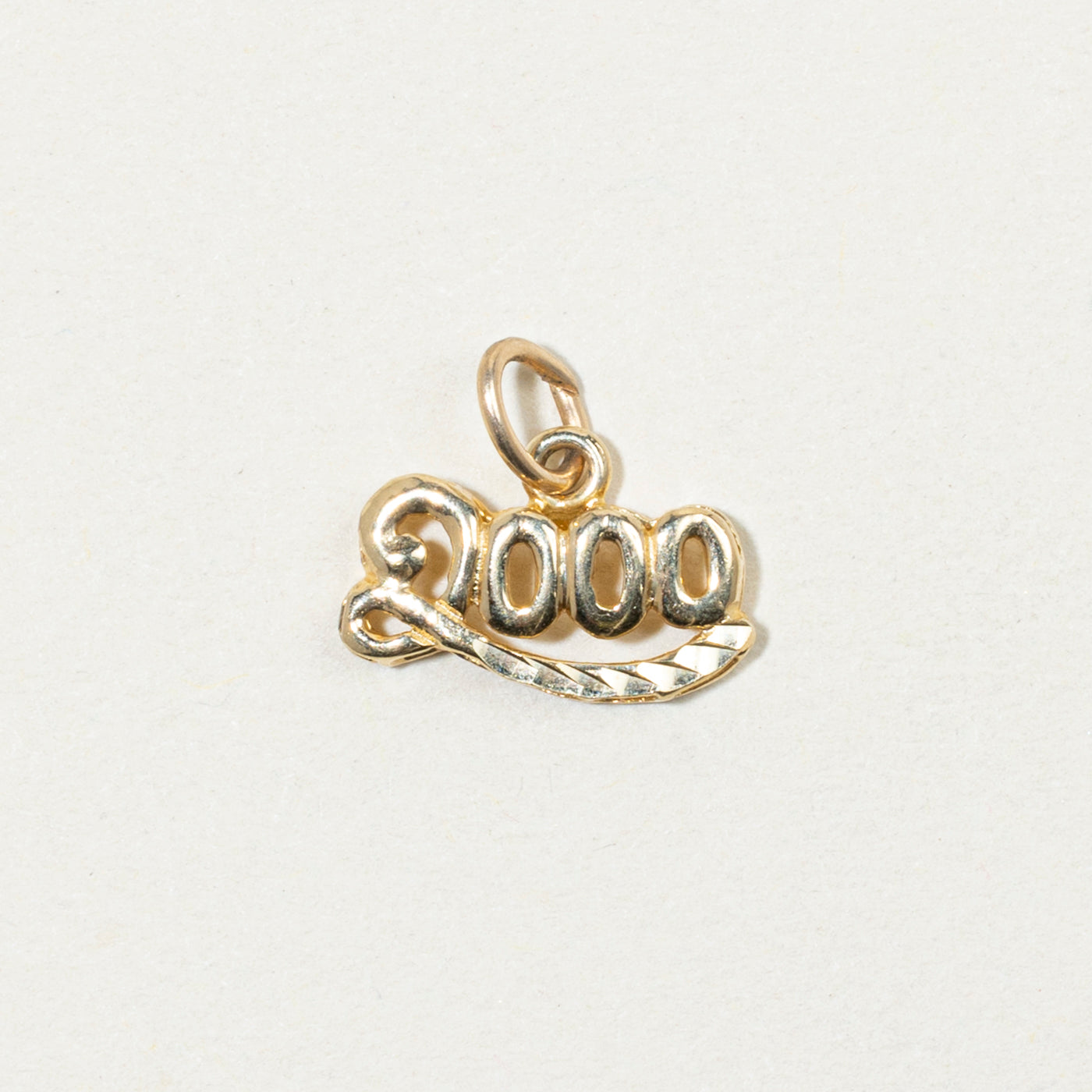 10k Yellow Gold "2000" Charm