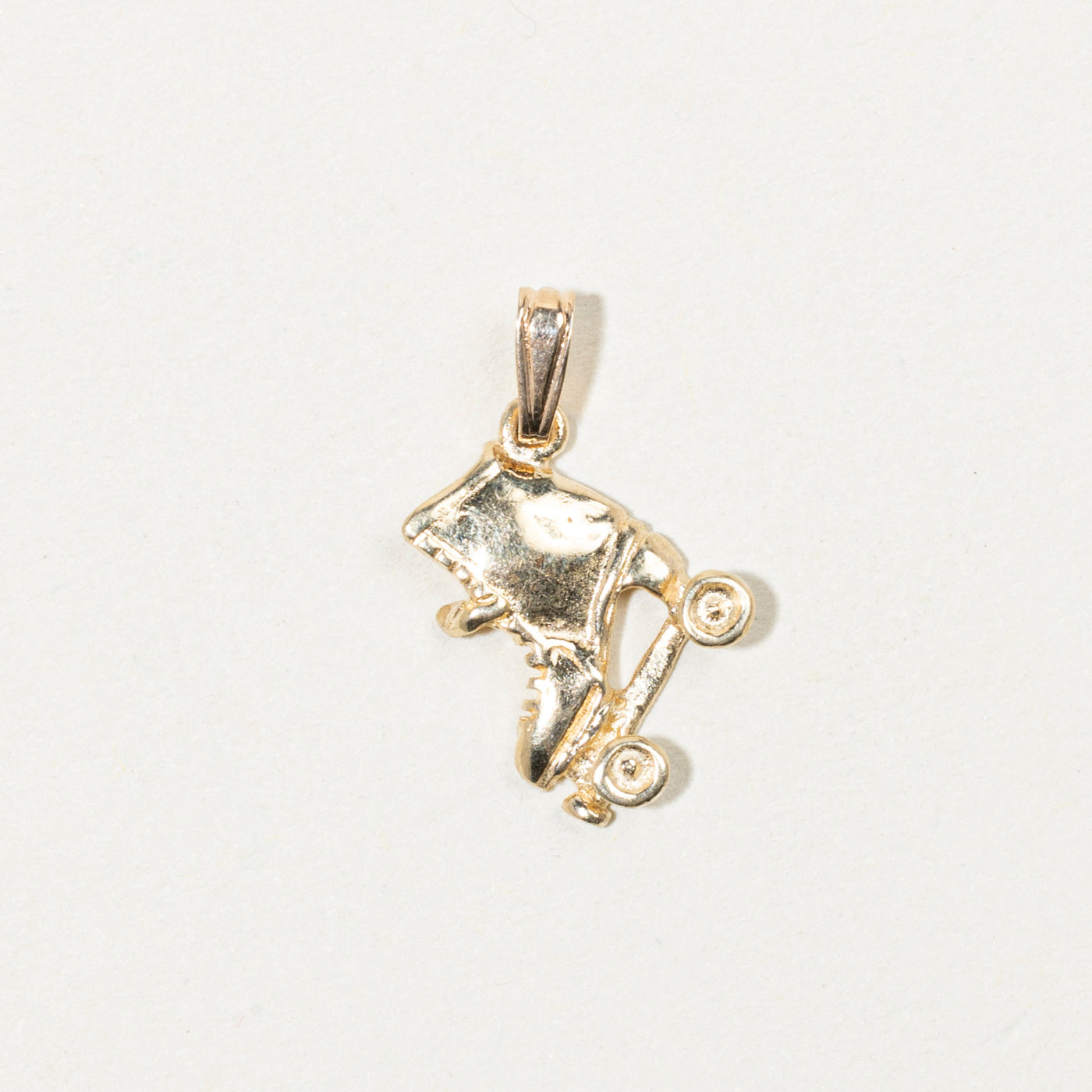 10k Yellow Gold Roller Skate Pendant