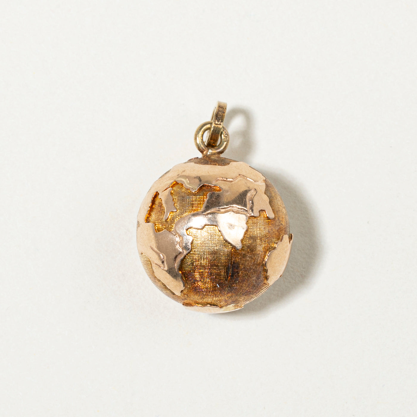 14k Yellow Gold Globe Charm