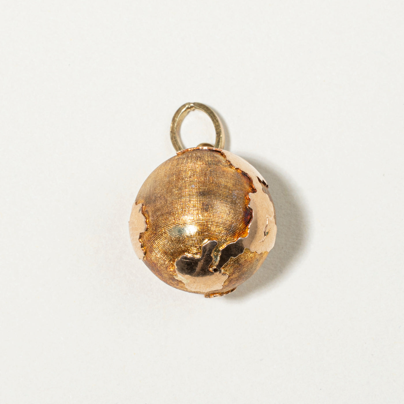 14k Yellow Gold Globe Charm