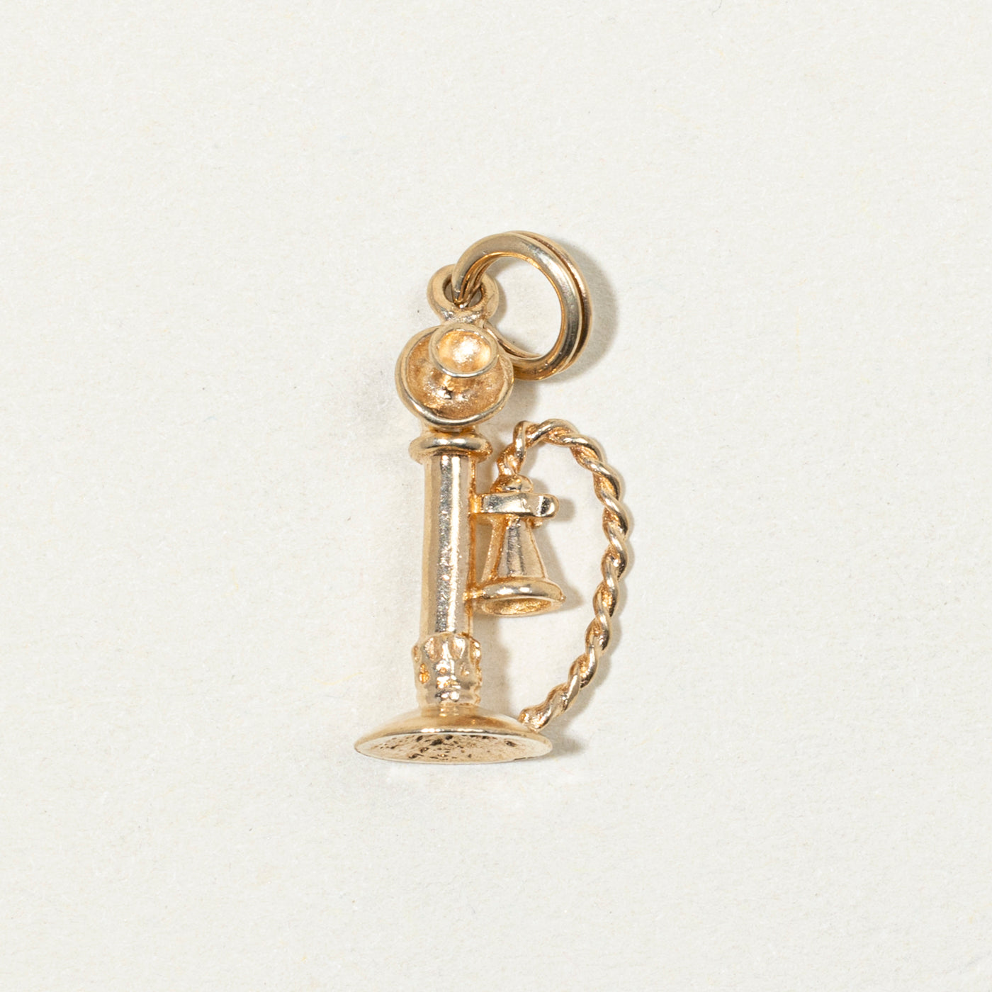 10k Yellow Gold Candlestick Telephone Charm