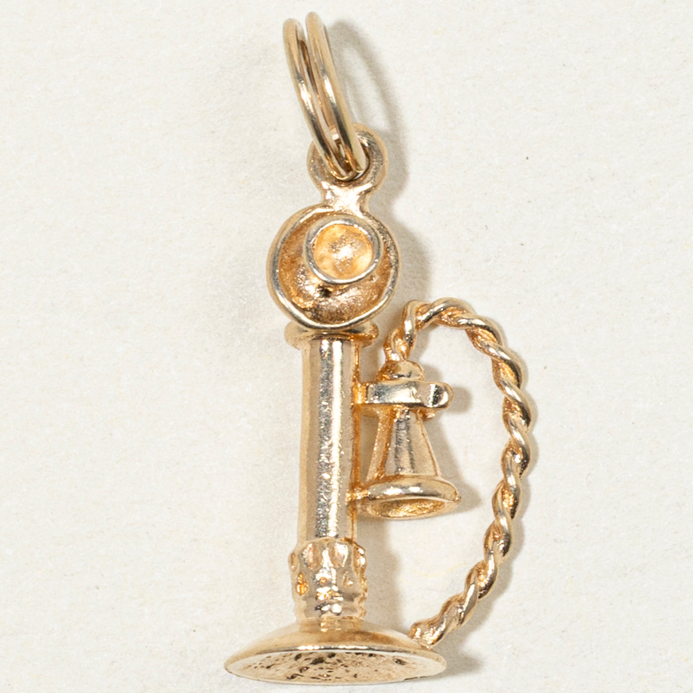 10k Yellow Gold Candlestick Telephone Charm